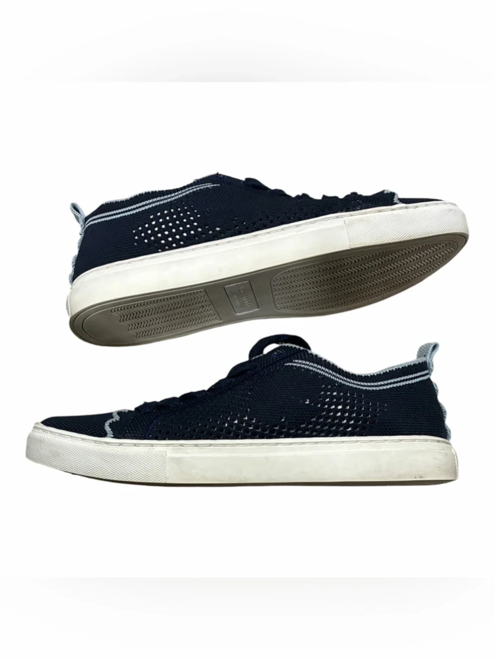 Kate Spade New York Ainslee sneakers in navy blue with signature scalloped trim